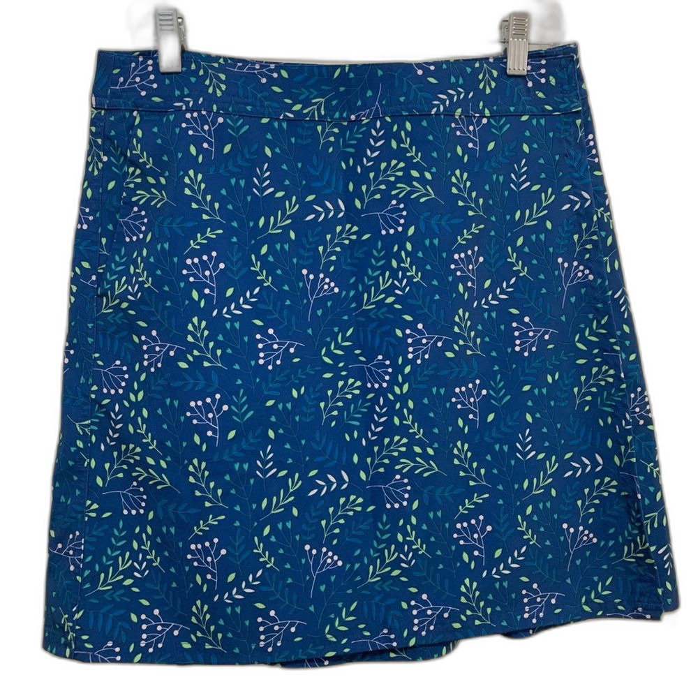 Rip Skirt Floral Blue Wrap Skirt Beach Swim Cover Up size medium